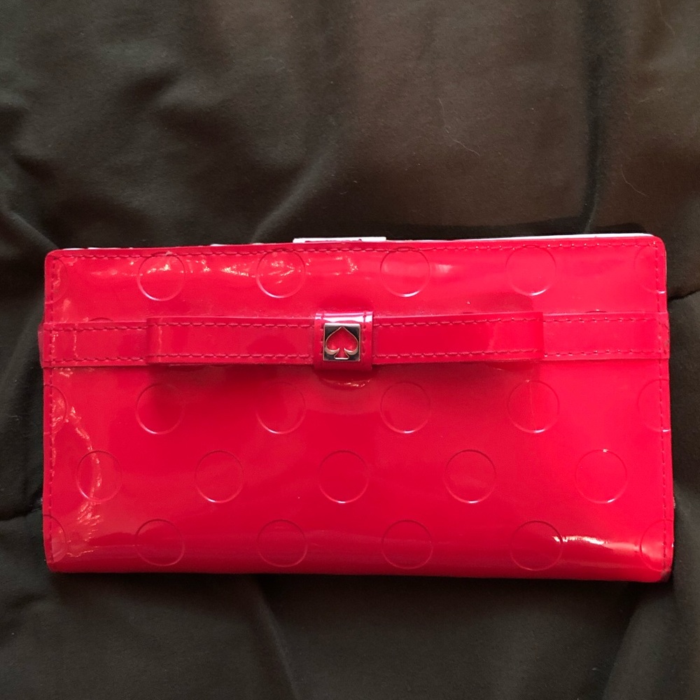 Bright red Kate spade wallet